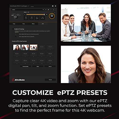 AVerMedia AVerMedia PW513 4K Webcam: Ultimate Live Streaming Camera with Microphone & CamEngine Software - View 8 of 10