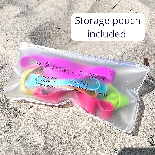 TOWEL CRABBER Towel Bands 6 Pack Extra Durable for Beach Pool and Cruise Chairs Great Alternative to Beach Towel Clips - View 6 of 7