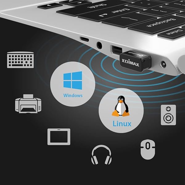 Edimax Edimax BT 5.0 EDR Nano USB Bluetooth Adapter for PC - Fast Transfer, Plug-n-Play for Win 10/11 & Linux/Mint 21 - View 8 of 10