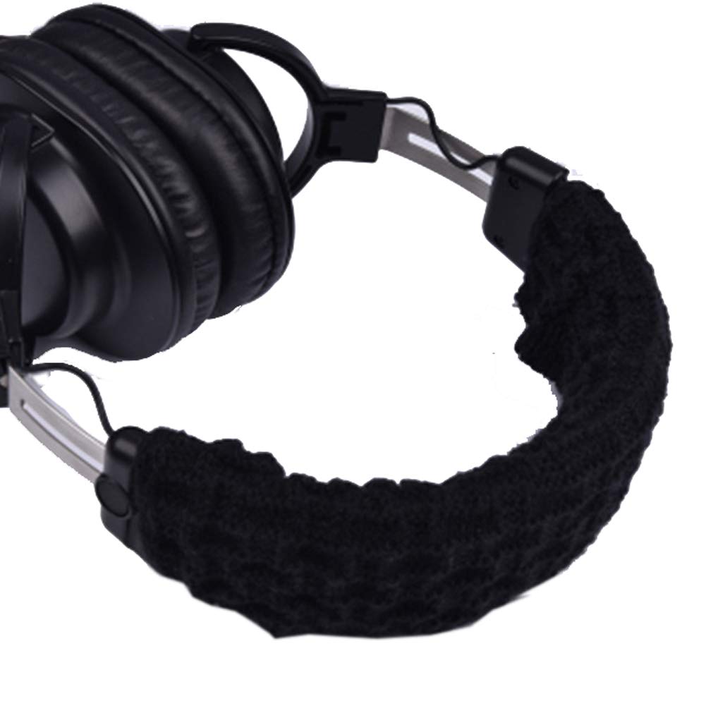 Luzen Headphone Headband Cover Comfortable Replacement Cushions Pad Knitted Protector Sleeve Black
