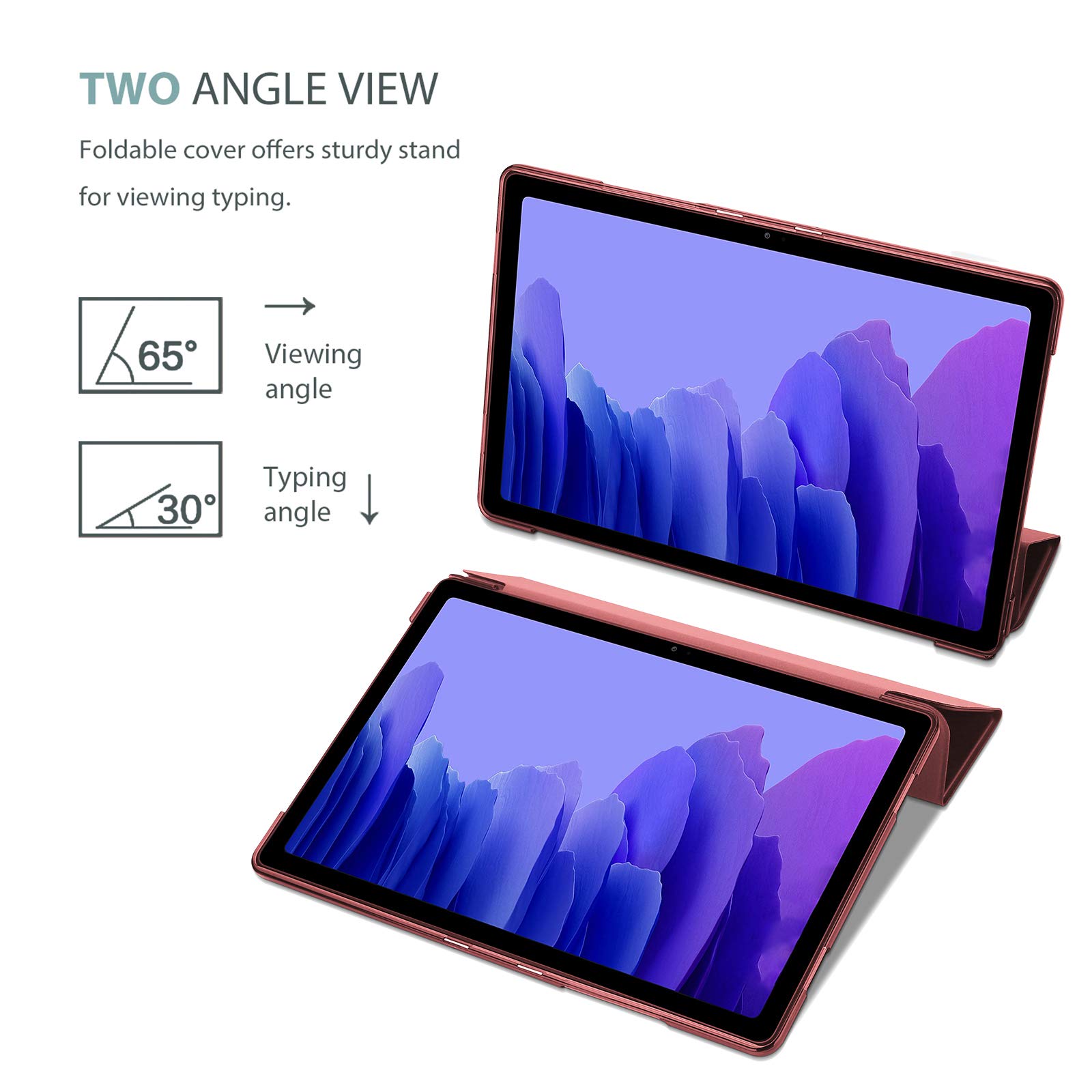ProCase ProCase Smart Case for Galaxy Tab A7 10.4 Inch 2022 2020 Protective Stand Hard Shell Cover Wine Color - View 5 of 7
