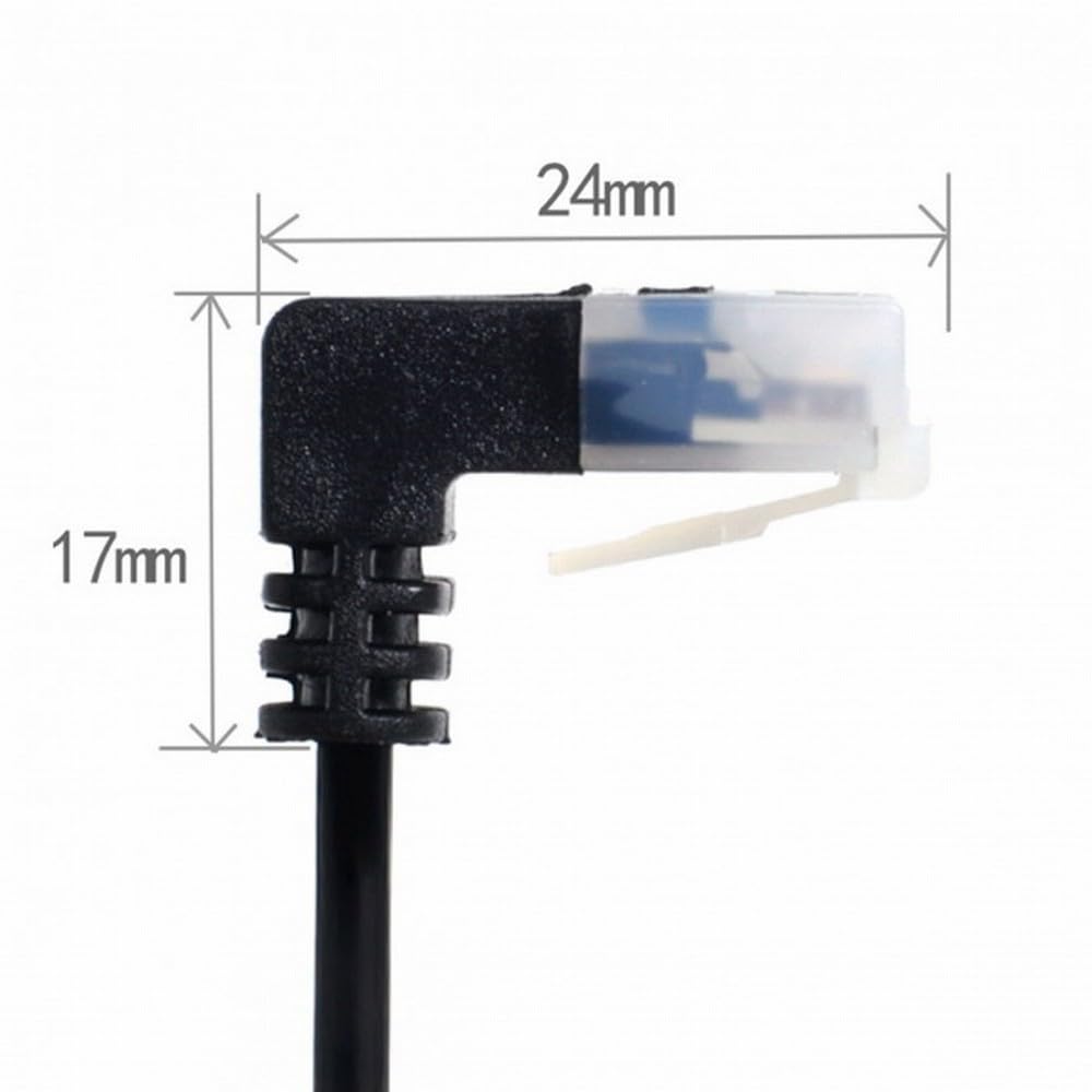 cablecc Cablecc Ultra Slim Cat6 Ethernet Cable 90 Degree Down Angled to Straight UTP Network Patch Cord 3M for Laptop Router TV Box - View 4 of 9