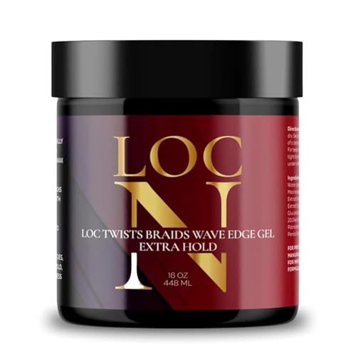 LOCN LOC N GEL Extra Hold Edge Gel for Twists & Braids - 16 OZ | Perfect Styling Solution