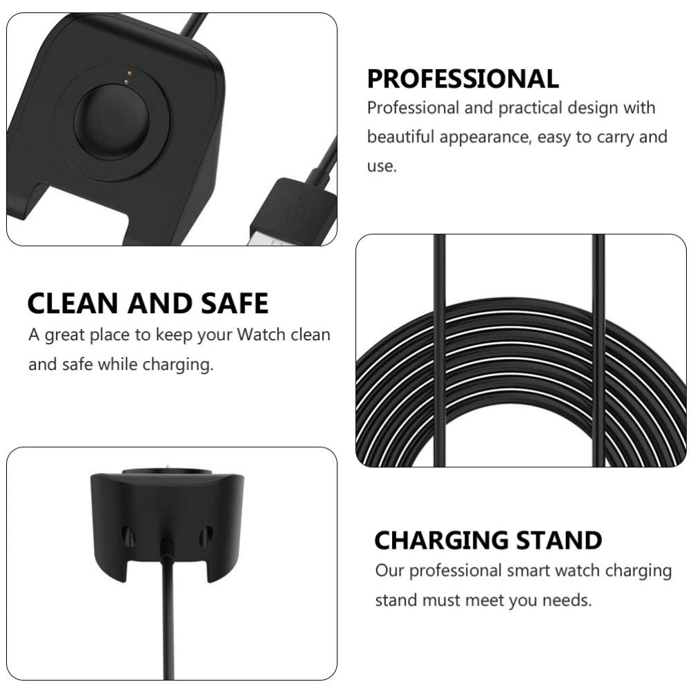 Hemobllo Hemobllo Smartwatch Charging Dock Cables for Fossil Gen 4 and Gen 5 Black Fast Charging Solution - View 2 of 9