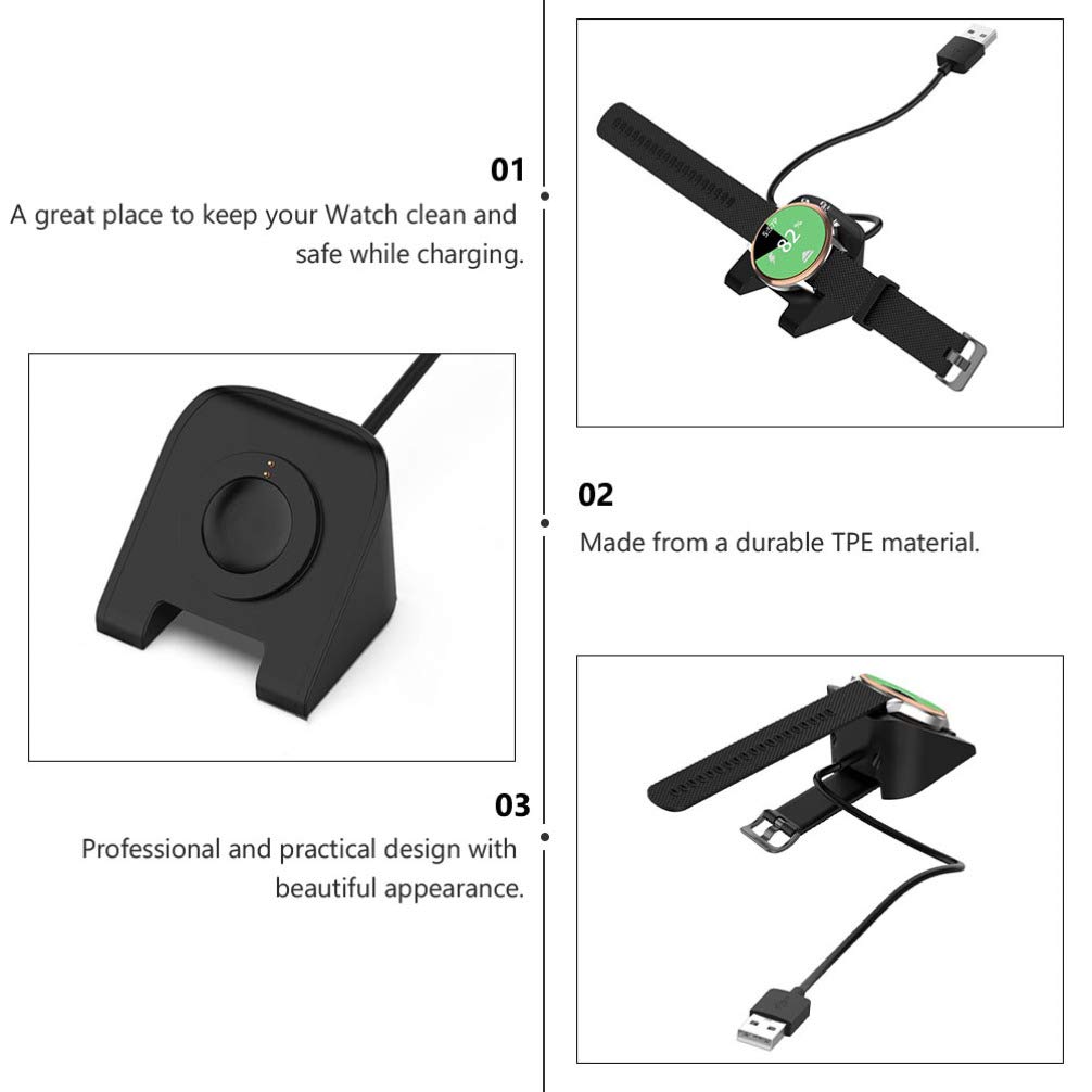 Hemobllo Hemobllo Smartwatch Charging Dock Cables for Fossil Gen 4 and Gen 5 Black Fast Charging Solution - View 3 of 9