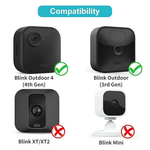 Pefecon All-New Blink Outdoor Camera Housing and Mounting Bracket (4th Gen and 3rd Gen), 3 Pack Protective Cover and 360 Degrees Adjustable Mount with Sync Module 2 Outlet Mount (Black) - View 4 of 11