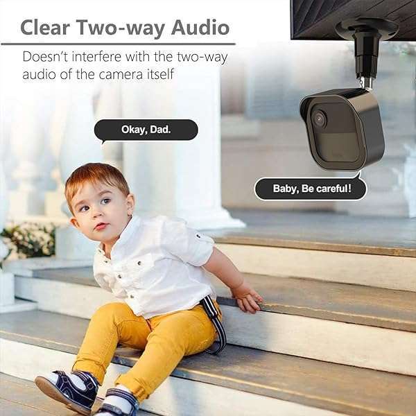 Pefecon All-New Blink Outdoor Camera Housing and Mounting Bracket (4th Gen and 3rd Gen), 3 Pack Protective Cover and 360 Degrees Adjustable Mount with Sync Module 2 Outlet Mount (Black) - View 6 of 11