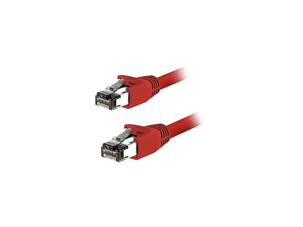 Nippon Labs Nippon Labs Cat8 RJ45 5FT Ethernet Patch Internet Network LAN Cable, Indoor/Outdoor, 24AWG Shielded Latest 40Gbps 2000Mhz, Weatherproof S/FTP for Router, PS4, PS5, Xbox, PoE, Switch, Modem (Red) - View 4 of 4