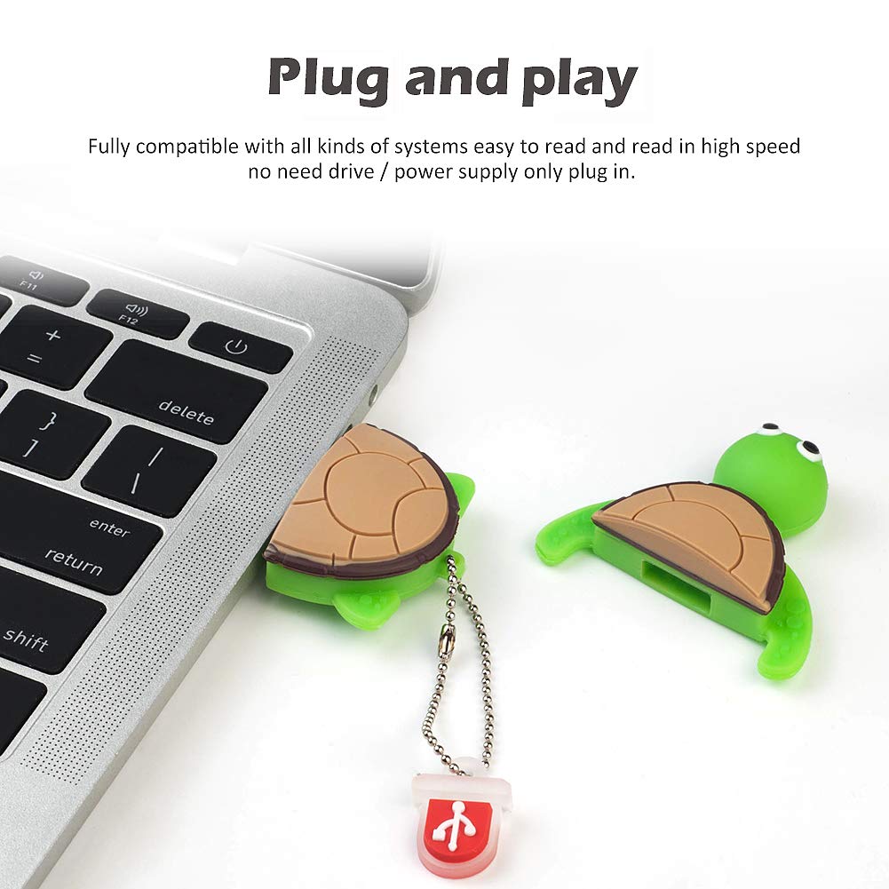 LEIZHAN 16GB Cute Cartoon Animal Turtle USB Flash Drive Perfect Gift for Kids Teachers and Friends - View 3 of 6