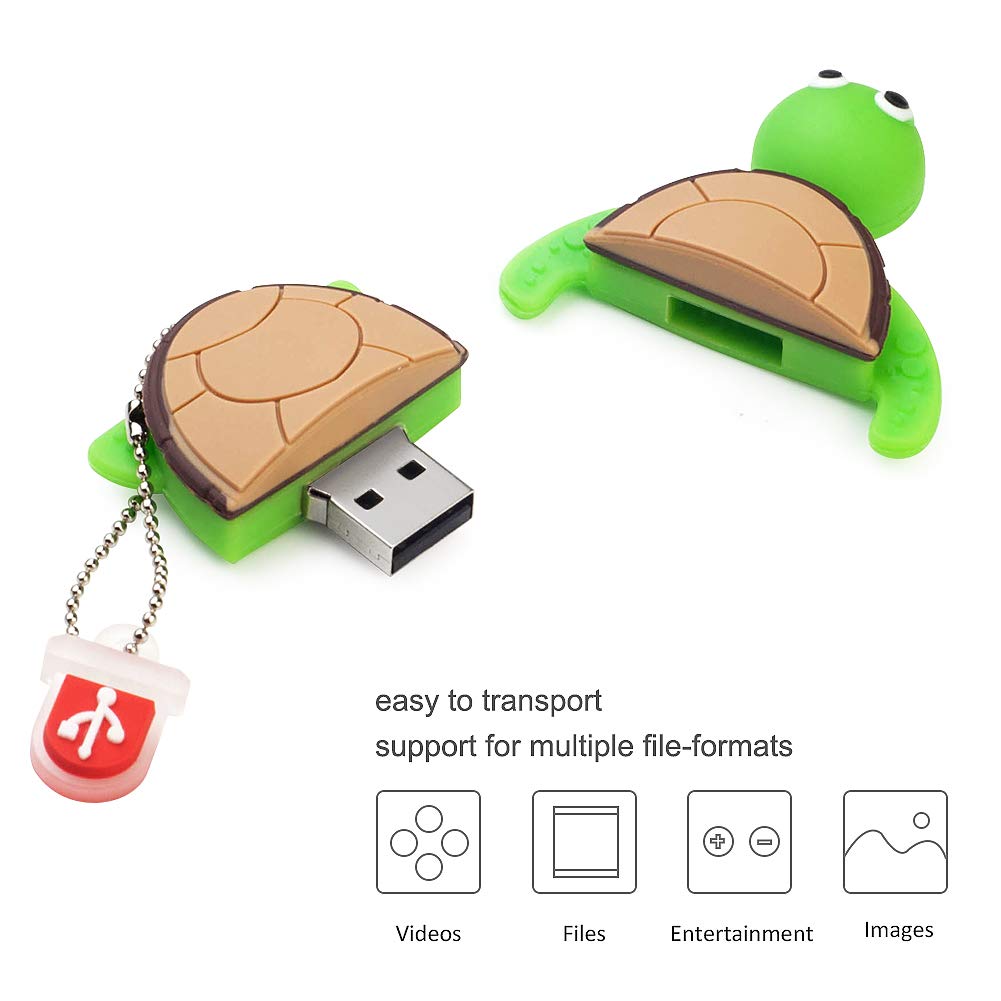 LEIZHAN 16GB Cute Cartoon Animal Turtle USB Flash Drive Perfect Gift for Kids Teachers and Friends - View 4 of 6