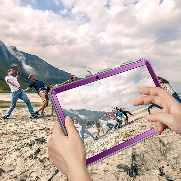 FINTIE Fintie Shockproof Case for Samsung Galaxy Tab S6 Lite 10.4 Inch – Rugged Unibody Hybrid Bumper Kickstand Cover with Screen Protector – Purple - View 10 of 11