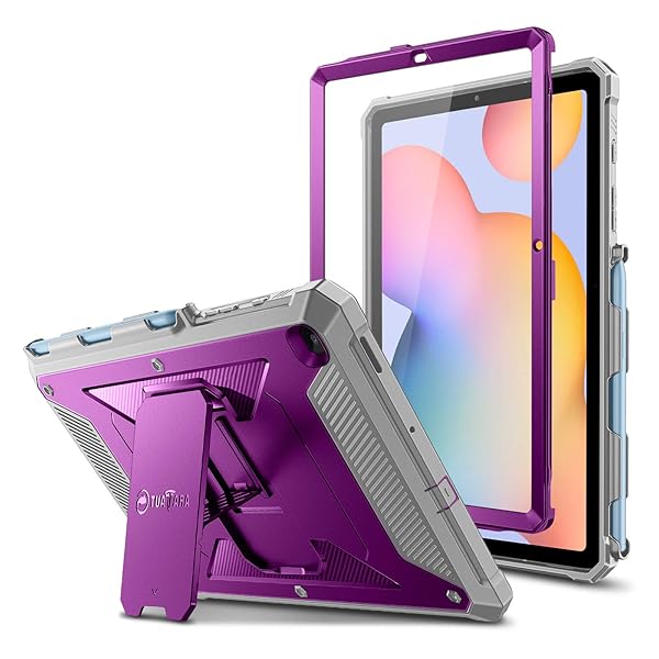 FINTIE Fintie Shockproof Case for Samsung Galaxy Tab S6 Lite 10.4 Inch – Rugged Unibody Hybrid Bumper Kickstand Cover with Screen Protector – Purple