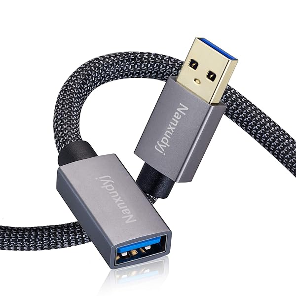 Nanxudyj Nanxudyj 15ft USB 3.0 Extension Cable Type A Male to Female for Fast Data Transfer with Playstation Xbox Oculus VR and More