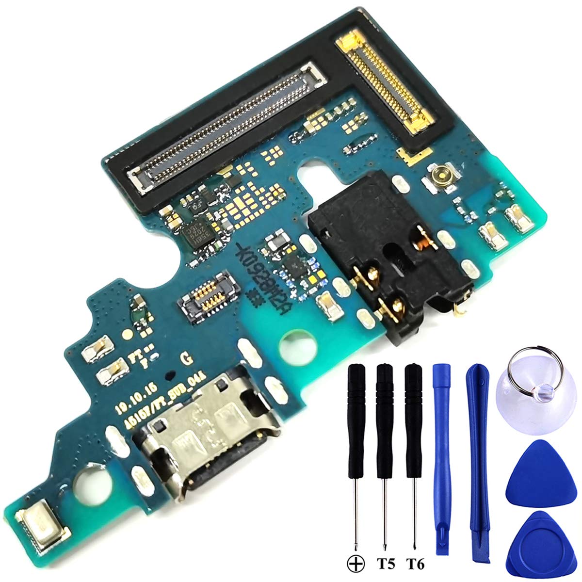 Bestdealing Galaxy A51 USB Charging Port Flex Cable Replacement - Type C Connector Repair Kit for Samsung A51 (SM-A515F) with Tools