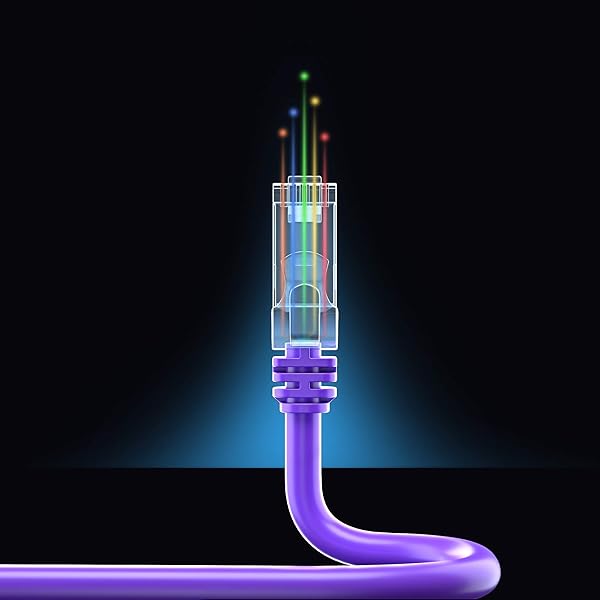 Maximm Maximm Cat 6 Ethernet Cable 250 ft - High-Speed LAN Cable, Internet Cable, Patch Cable, and Network Cable - UTP, 10Gbps, 550MHz Ethernet Cord - Purple - View 10 of 10