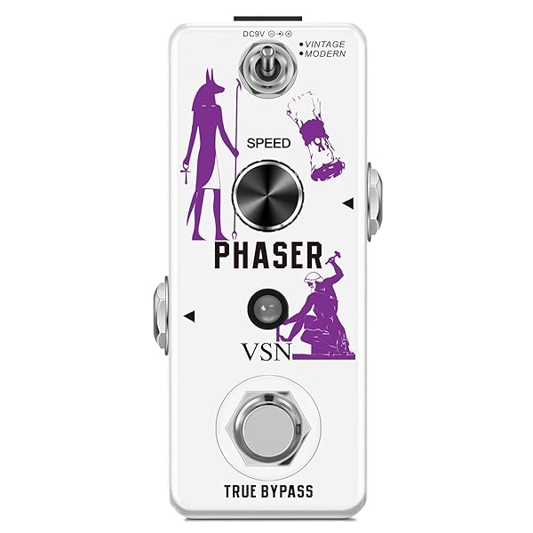 VSN VSN Phaser Guitar Effect Pedal: Vintage & Modern Analog Phase for Electric Guitar - True Bypass Mini Pedal