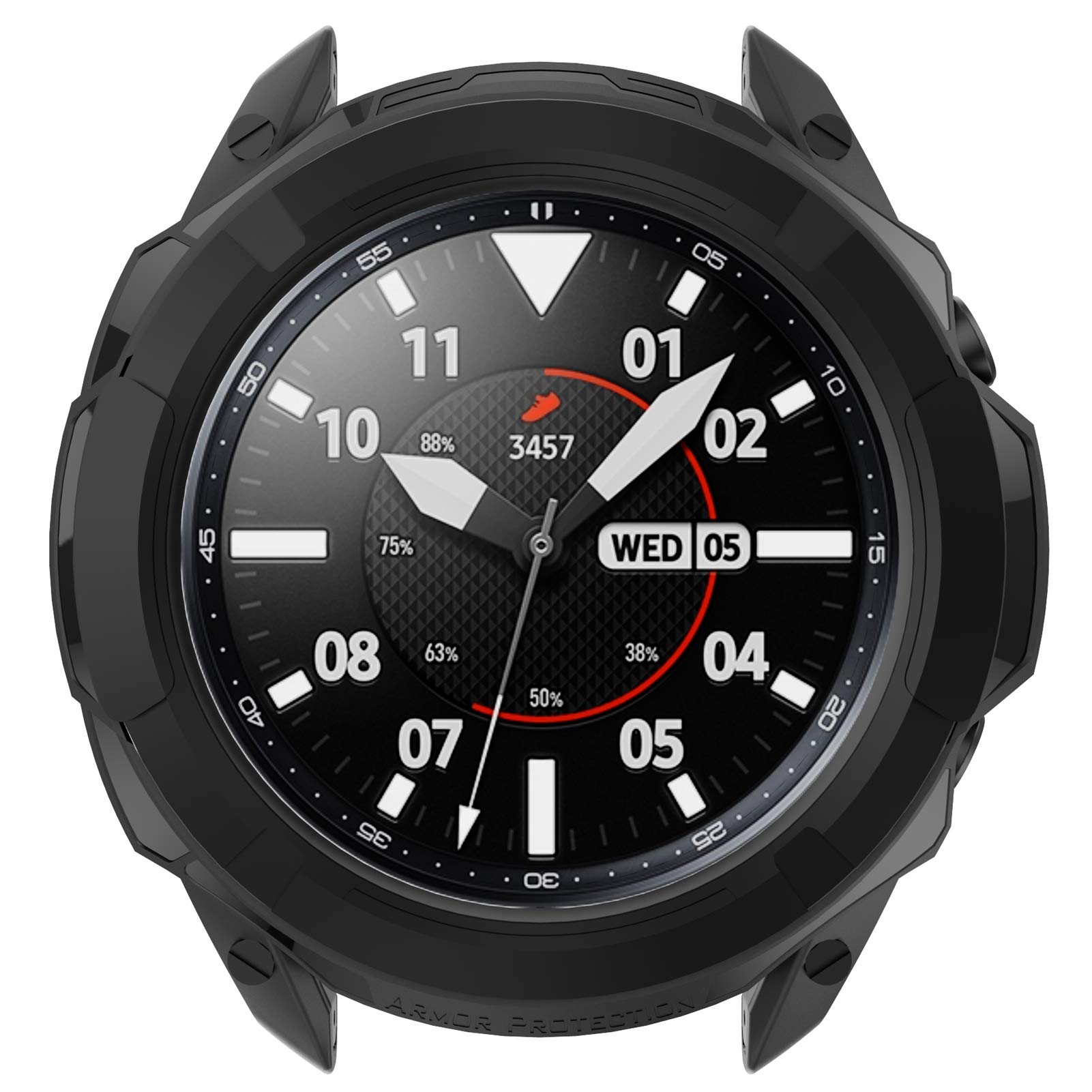 MOTONG Protective Case for Samsung Galaxy Watch 3 41MM 45MM TPU Black with Bezel Ring Dial Cover