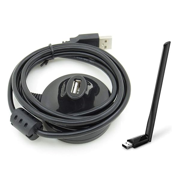 ezonpinzv PZV USB WiFi Adapter Extension Cable Desktop Vertical Base Cradle for USB2.0 Wireless Network Adapter and Antenna - View 3 of 7