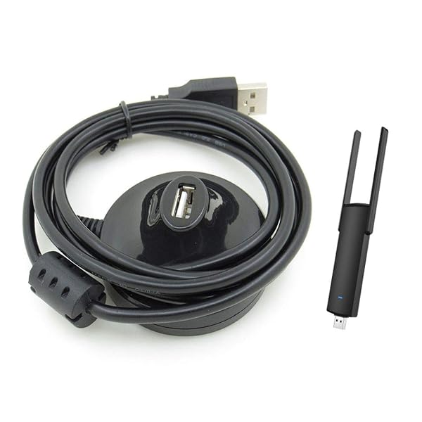 ezonpinzv PZV USB WiFi Adapter Extension Cable Desktop Vertical Base Cradle for USB2.0 Wireless Network Adapter and Antenna - View 2 of 7