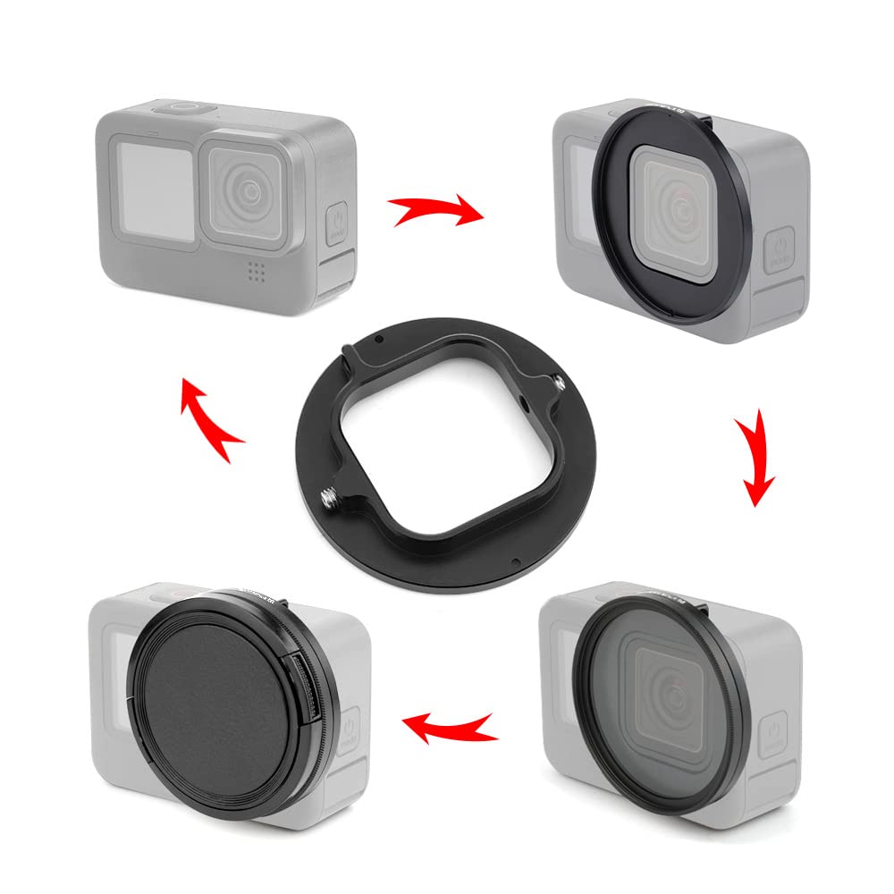PULUZ 52mm UV Lens Filter Adapter Ring for GoPro Hero11 Hero10 Hero9 Black Series - View 5 of 7