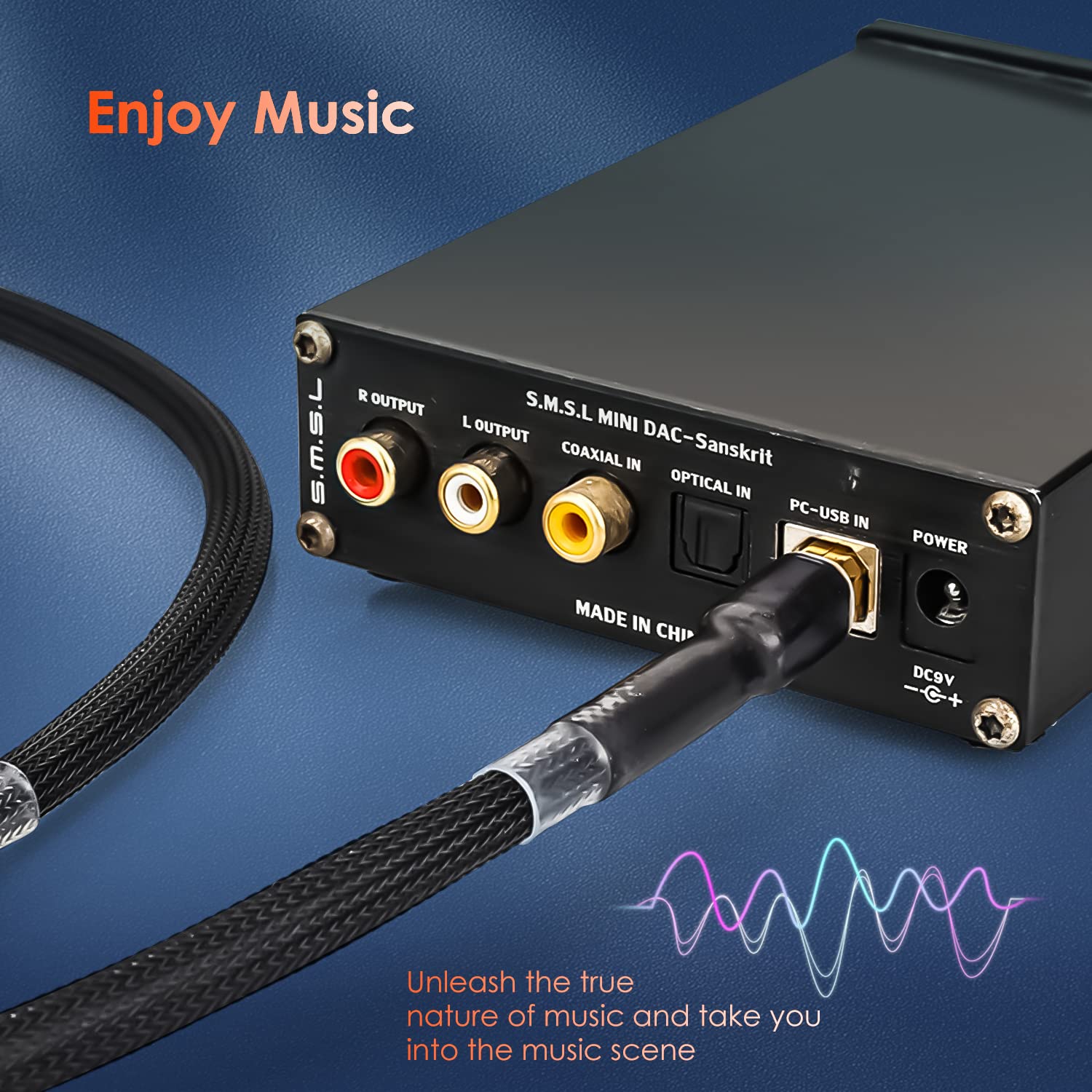 Viborg HiFi USB Cable 4N OFC USB2.0 A-Male to B-Male Digital Audio DAC Professional Cord 1.6FT 0.5M - View 2 of 8