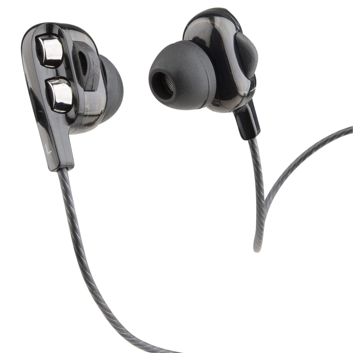 Mobile Spec MobileSpec MBS10307 Dual Driver Wired Earbuds Black High Quality Sound Comfortable Fit
