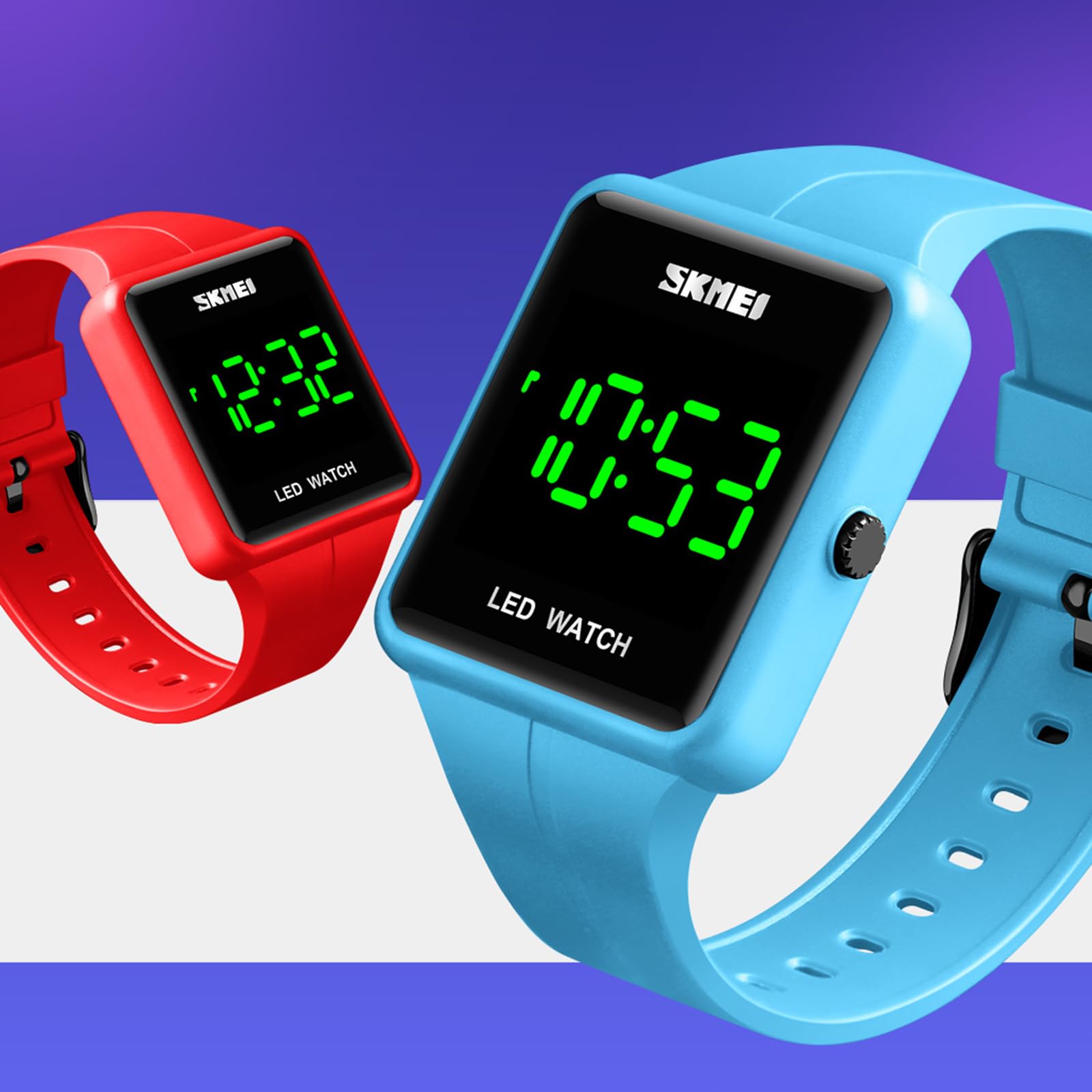 Gosasa Large Face LED Digital Watch Waterproof Date Time Sports Watch for Men and Women - View 6 of 9