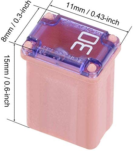 TAITONG 25 Pack Multi Color Micro Cartridge Fuses 15-40 Amp MCASE Type for Cars SUVs and Trucks - View 4 of 7