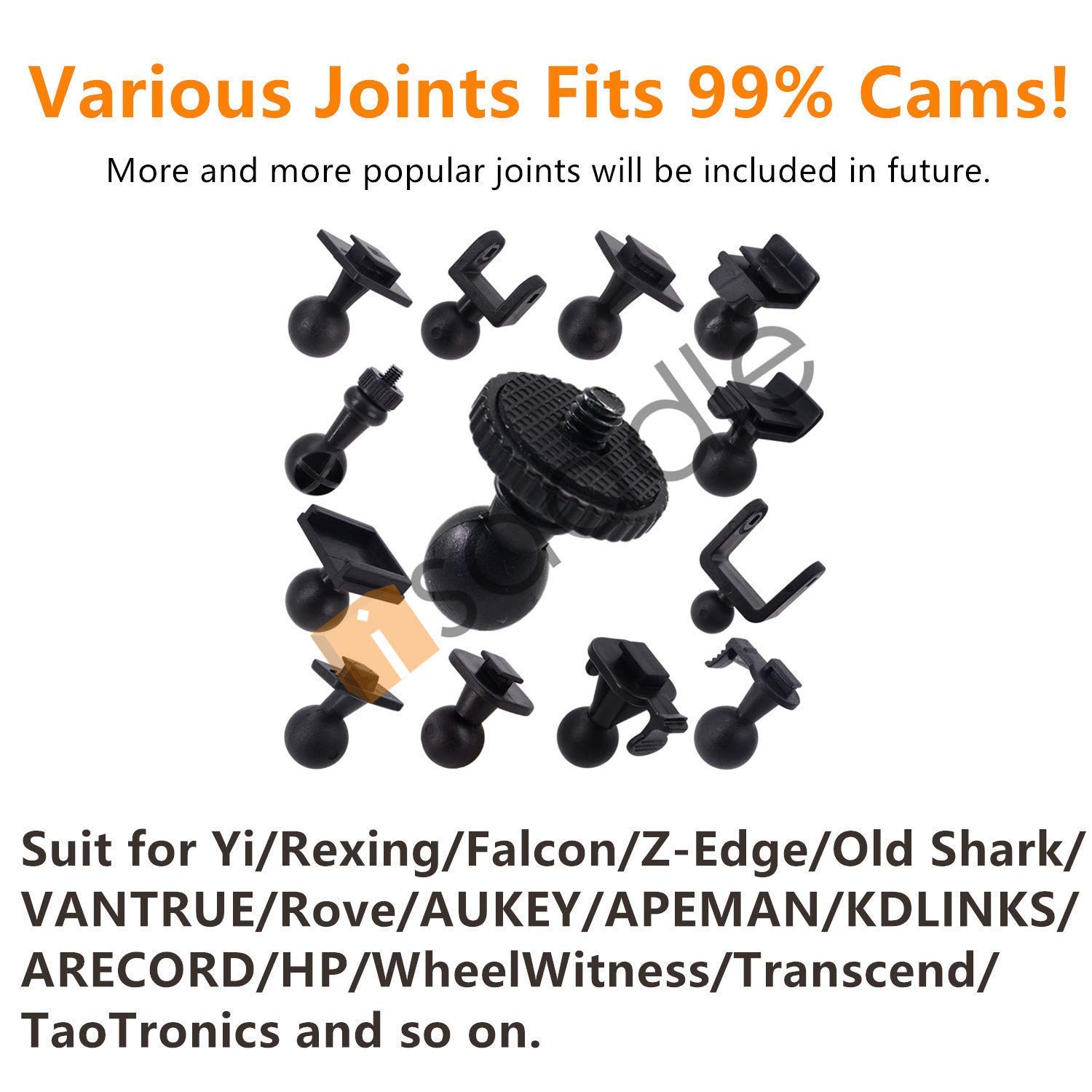 iSaddle Dash Cam Sun Visor Mount Holder Compatible with Various Brands for Optimal On-Dash Camera Performance - View 6 of 8