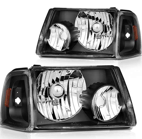 ECCPP ECCPP Headlight Assembly for 2001-2011 Ford Ranger - Driver & Passenger Side Replacement