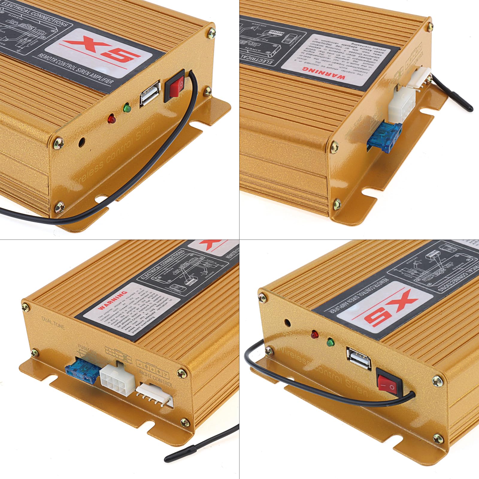 ePathChina DC12V 200W Loud Car Warning Alarm Police Siren Horn Speaker with MIC System and Remote Control - View 7 of 9