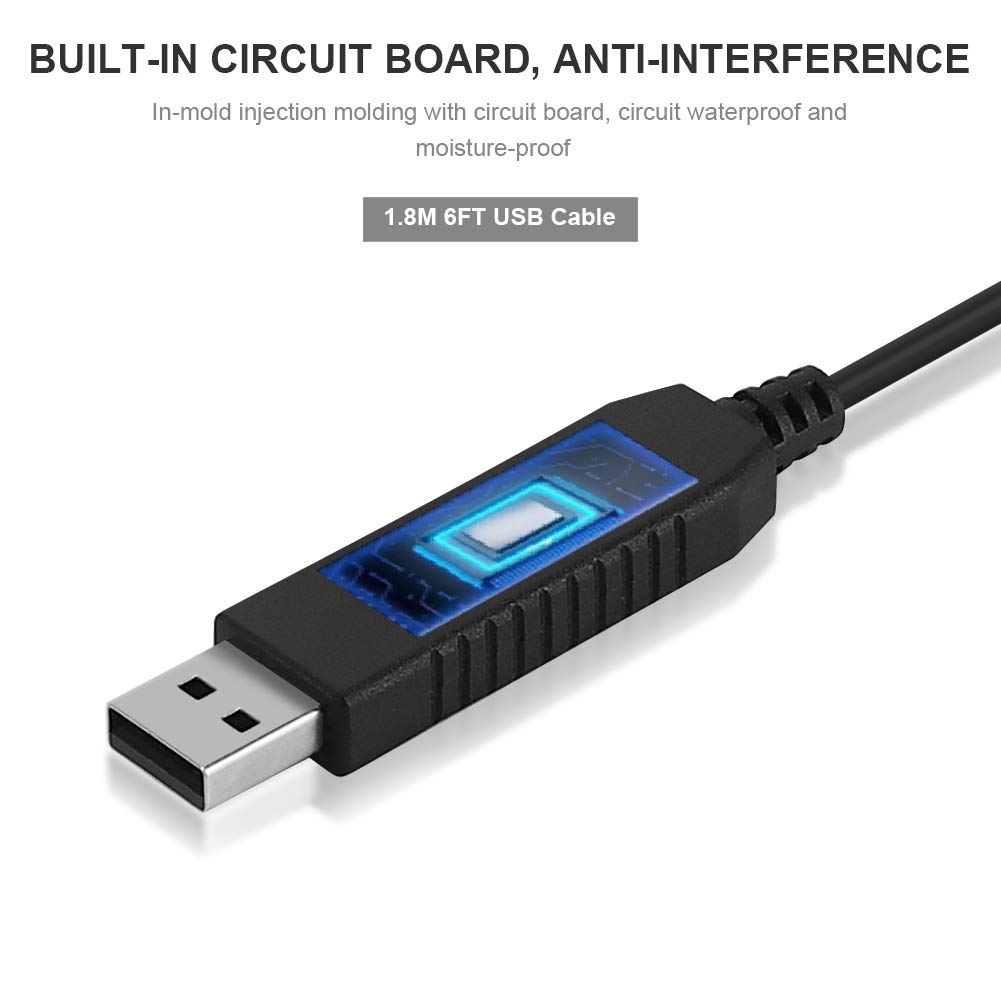 iKKEGOL USB Triple Foot Pedal Optical Switch Control for Computer Keyboard Mouse Game Action 3 Key Programmable Device - View 4 of 6