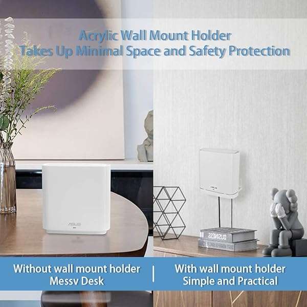 HOLACA Wall Mount Holder for ASUS ZenWiFi AX Mesh WiFi 6 System - Sturdy Bracket by HOLACA (White, 1 Pack) - View 4 of 9