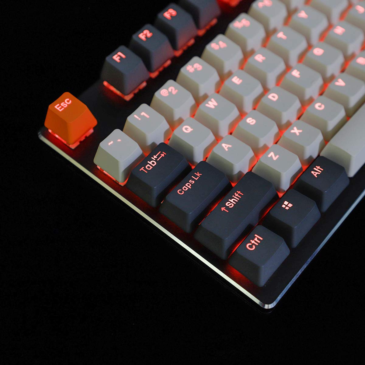 YMDK Double Shot 108 Dyed PBT Shine Through OEM Profile Rainbow Carbon Sunset Keycap for MX Switches Mechanical Keyboard Only Keycap Carbon - View 3 of 6