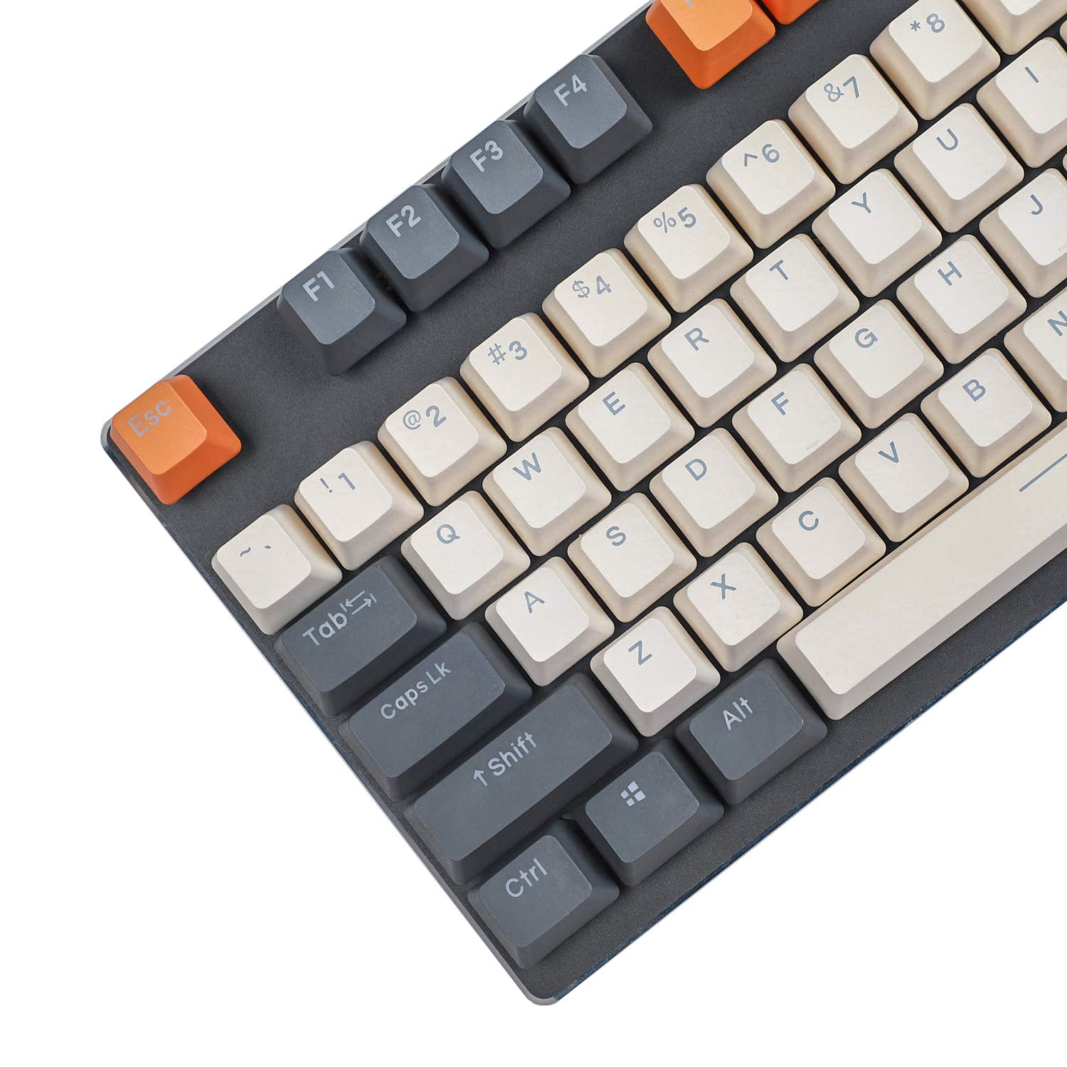YMDK Double Shot 108 Dyed PBT Shine Through OEM Profile Rainbow Carbon Sunset Keycap for MX Switches Mechanical Keyboard Only Keycap Carbon - View 4 of 6