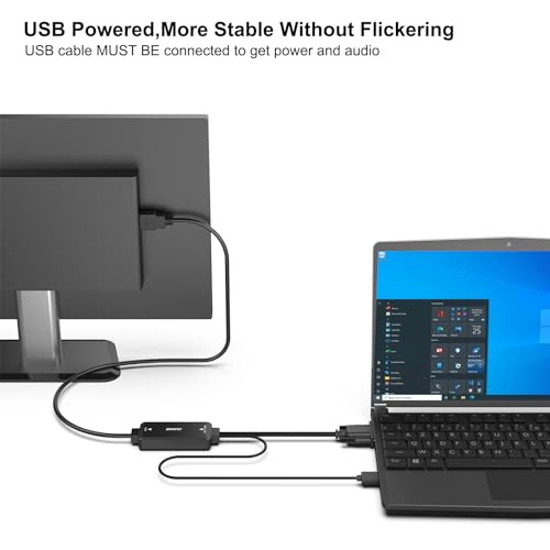 BENFEI BENFEI 6ft VGA to HDMI Cable with Audio - 1080P for Computer/Laptop to Monitor/TV (Not Bidirectional) - View 2 of 7