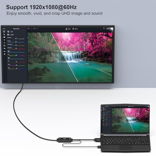 BENFEI BENFEI 6ft VGA to HDMI Cable with Audio - 1080P for Computer/Laptop to Monitor/TV (Not Bidirectional) - View 5 of 7