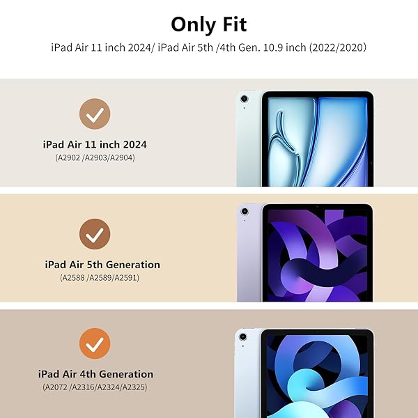 TiMOVO TiMOVO Slim Hard Translucent Back Shell Case for iPad Air 11 Inch M2 2024 5th Gen 2022 4th Gen 2020 10.9 Inch - View 3 of 10