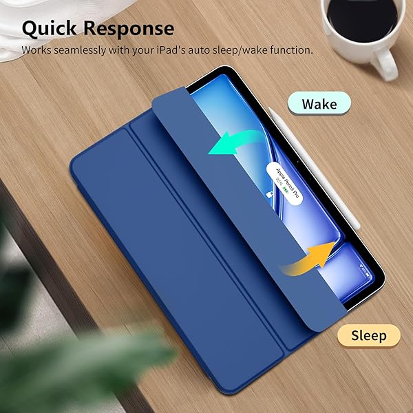 TiMOVO TiMOVO Slim Hard Translucent Back Shell Case for iPad Air 11 Inch M2 2024 5th Gen 2022 4th Gen 2020 10.9 Inch - View 8 of 10