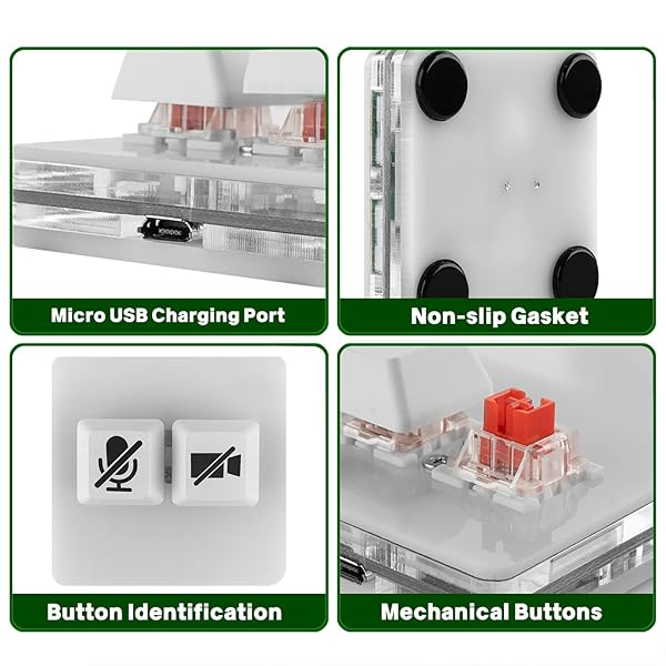 Linkidea Linkidea USB Zoom Meeting Mute Button: Easy Mute/Unmute & Video Control for Online Classes & Conferences - View 5 of 8