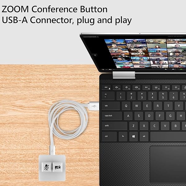Linkidea Linkidea USB Zoom Meeting Mute Button: Easy Mute/Unmute & Video Control for Online Classes & Conferences - View 7 of 8