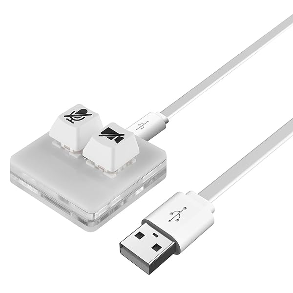 Linkidea Linkidea USB Zoom Meeting Mute Button: Easy Mute/Unmute & Video Control for Online Classes & Conferences - View 3 of 8