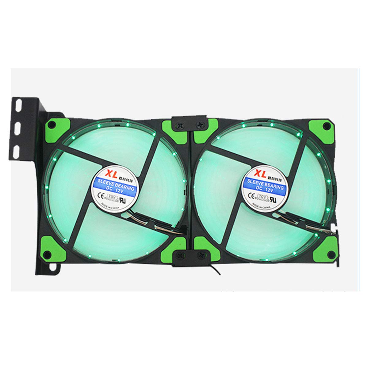 E-outstanding Eoutstanding Dual Fan Mount Rack Set for 12cm 14cm Computer Radiator PCI Slot Bracket Video Card Cooling DIY Support - View 4 of 6