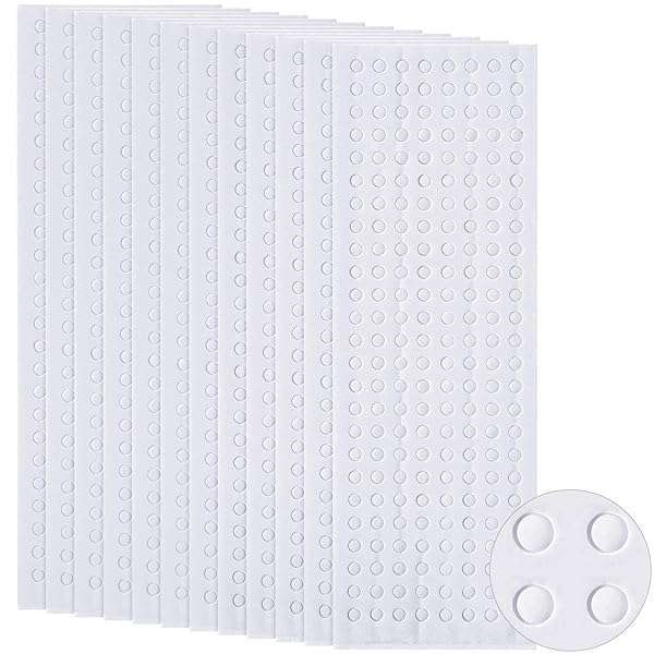 Outus 2400 Dual-Adhesive Foam Dots for Crafting | 3D Pop Dots, 12 Sheets, Perfect for DIY Art & Office Supplies