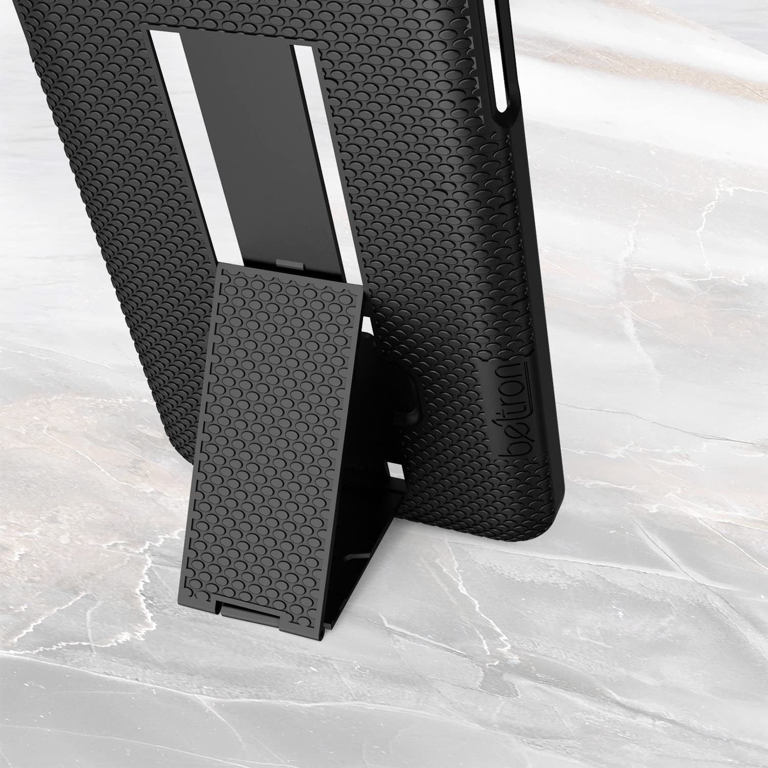 BELTRON Slim Fit Case with Belt Clip for iPhone 12 Pro Max Protective Shell and Kickstand Holster Combo in Black - View 7 of 8