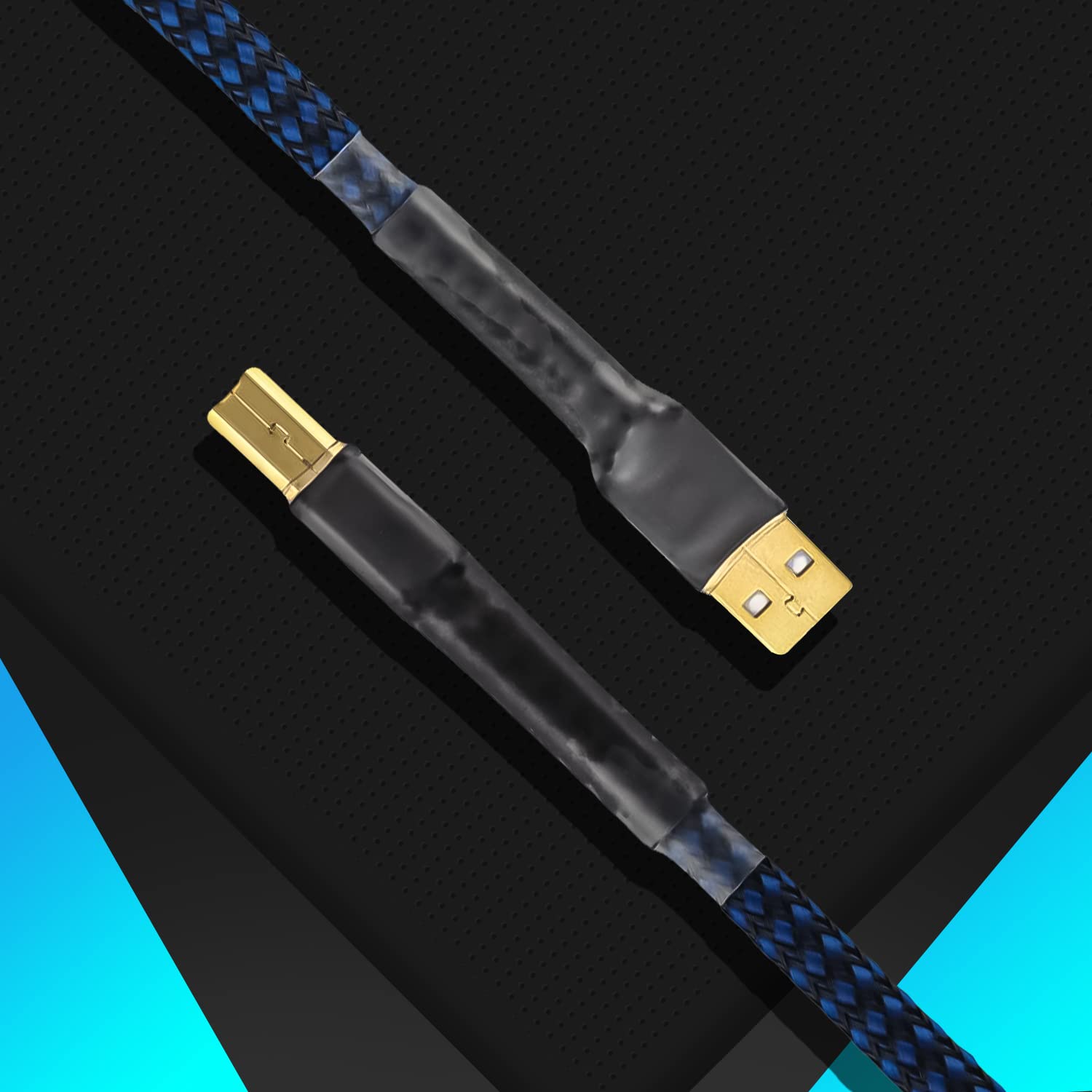 Viborg USB Printer Cable 1.6FT Durable USB 2.0 Type A to B Male High Speed Scanner Cord for Digital Audio DAC - View 6 of 7