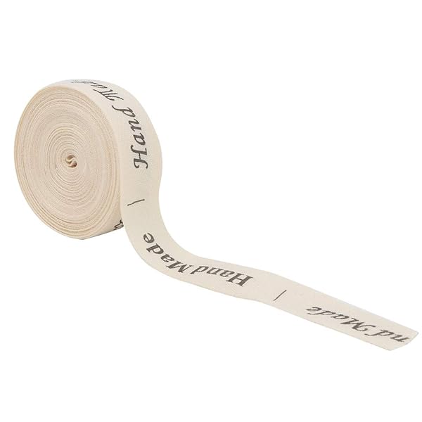 Oumefar Handmade with Love' Cotton Ribbon Tape Sewing Tags Ribbon Labels for Gift Wrapping Ribbon Decoration(#1) - View 10 of 11