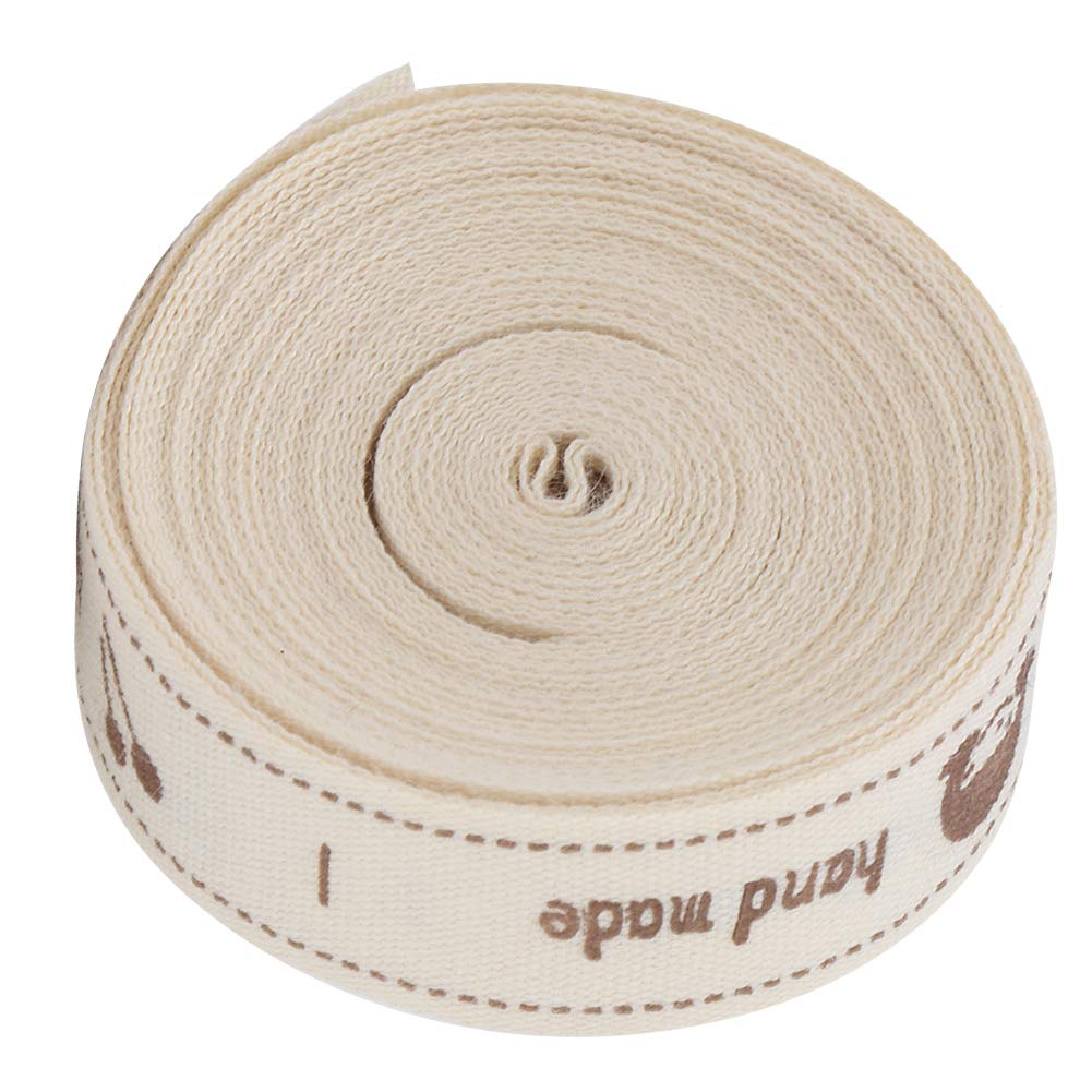 Oumefar Handmade Cotton Ribbon Tape Sewing Tags for Gift Wrapping and Decoration - View 8 of 9