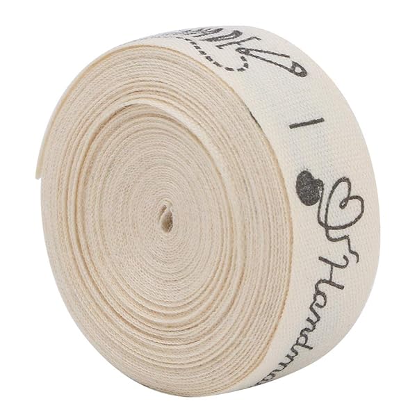 Oumefar Handmade with Love Cotton Ribbon Tape - Perfect Sewing Tags & Gift Wrapping Labels - View 3 of 10