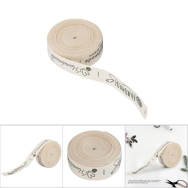 Oumefar Handmade with Love Cotton Ribbon Tape - Perfect Sewing Tags & Gift Wrapping Labels - View 10 of 10